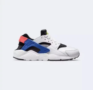 Juniors Nike Air Huarache Run (GS) - DQ0975 100 - White Bright Crimson - Picture 1 of 6