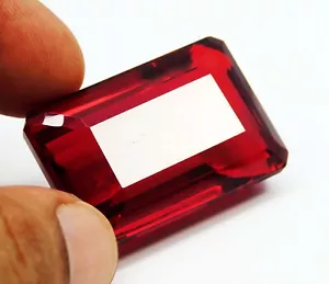 Zertifizierter 130,65 ct. natürlicher großer roter Topas Smaragdschliff loser Edelstein - Bild 1 von 7