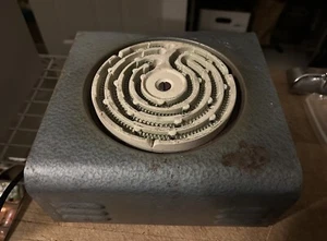 Ajax tragbarer Elektroherd Keramikherd Vintage, ungetestet, silberfarben - Bild 1 von 5