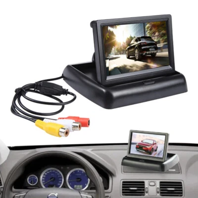 4.3" For Car Rear View Backup Reverse Camera TFT LCD Foldable FHD Screen Monitor - Image 1 of 4