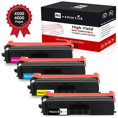 4PK TN433 Toner Cartridge Combo Set For Brother TN433 HL-L8360CDWT MFC-L8610CDW - Image 1 of 3