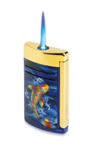 S.T. Encendedor Antorcha Dupont MaxiJet, Pez Koi Azul Con Dorado, 020397 (20397), Nuevo en Caja - Imagen 1 de 8