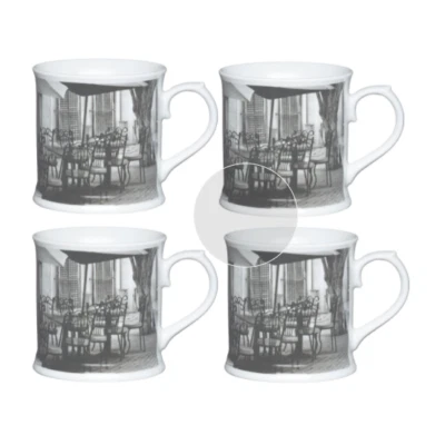 4 tazas artesanales de cocina silla de café porcelana 400 ml - nuevas Foto 1 de 3