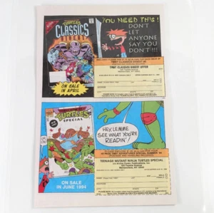 Pubblicità Promo TMNT 1994 - Vintage Laminato TMNT Classics Digest & Comic Offerta Speciale - Foto 1 di 6