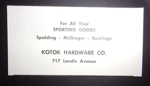 1963 Kotok Hardware Co. Werbung Vineland, NJ - Bild 1 von 1