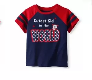 Infant Boys Cutest Kid In The World Puppy Dog Patriotic 4th of July T-Shirt - Picture 1 of 1
