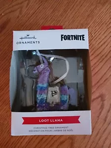 2021 Hallmark FORTNITE Loot Llama Christmas Tree Ornament Purple/Blue NIB - Picture 1 of 6