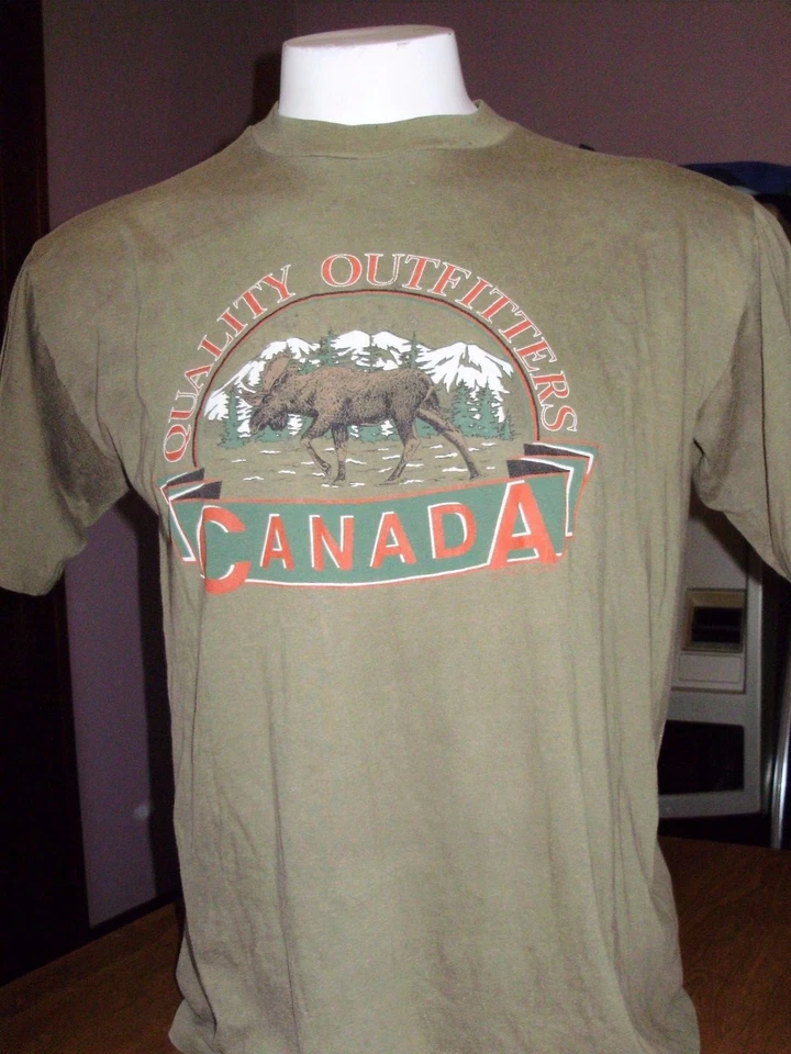 CAMISA OUTFITTERS VINTAGE CANADÁ QUALITY XL 50/50 mezcla bonito desgaste y pátina Foto 1 de 2