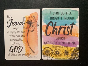 Scripture Card  MATTHEW 19:26   Bible Scripture  POCKET CARD - Picture 1 of 1