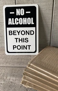 Juego de metal de negocios sin alcohol permitido más allá de este punto/6 - Imagen 1 de 3