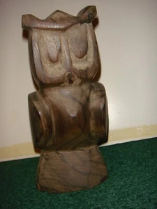 OWLS! New standing IRONWOOD eared OWL, 7.5" tall, 2.5 pounds - Picture 1 of 14