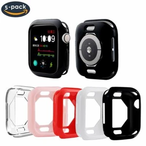 Matte Case Silicone Solid Color Protective Bumper Cover for Apple iWatch  - Picture 1 of 12