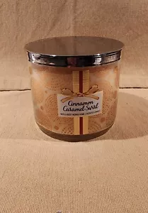 Bath Body Works 'Cinnamon Caramel Swirl' 14.5 oz 3-wick Jar Candle - Picture 1 of 3