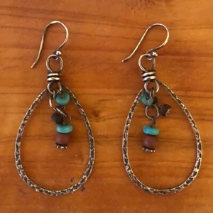 SILPADA RARE W1348 Bernstein Jaspis Howlith Holz Ohrringe Rarität - Bild 1 von 12