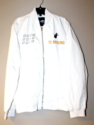 New NBA Miami Heat City Edition embroidery zip up Nylon jacket men's XL slim fit - Image 1 of 3