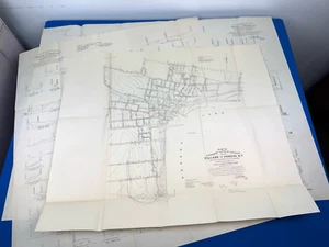 3 - 1894 GENEVA, NY Maps feat. Profile & System of Sewers ~ Detailed Early DPW! - Picture 1 of 24