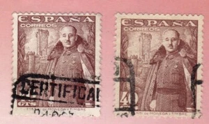 ESPAÑA 1948-1954 1027 (PAPEL ESTUCADO) Y 1027p (PAPEL CORRIENTE) USADOS - Imagen 1 de 1