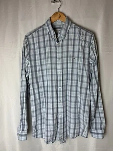 Lacoste silver Herren Langarm Hemd M FR 41 US 16 original TOP kariert - Bild 1 von 6