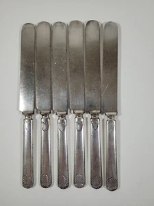 Antike internationale Silber Muschel Butter Messer (6er Set) Rogers & Brothers - Bild 1 von 5