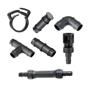 19mm Poly Irrigation Fittings Tee Elbow Joiner Rachet Clips Filter Tap Connector - Picture 1 of 8