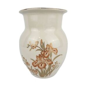 Vintage Golden Iris Flower Vase With Gold Trim Made in Japan 5.5" Lovely