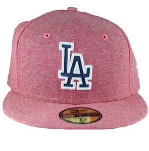 New Era 59FIFTY LA Dodgers Fitted Hat Red Heather | Men's Urban Designer Cap - Picture 1 of 3