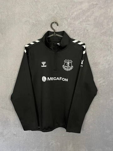 Everton Training Jacket Long Sleeve Black Hummel Mens Size M/L Cover