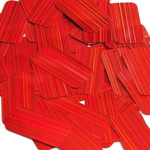 Lentejuelas rojas luces de ciudad rectangulares lentejuelas reflectantes de alta costura de 1,5 pulgadas - Imagen 1 de 2