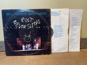 Neil Young And Crazy Horse’s “Rust Never Sleeps” LP Vinyl w/ Lyrics Sheet! VG - Picture 1 of 6