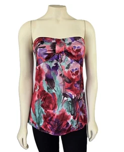 NWT Ann Taylor LOFT Red ruched strapless women's party Top Sz 0, 4P, 6P - Bild 1 von 10