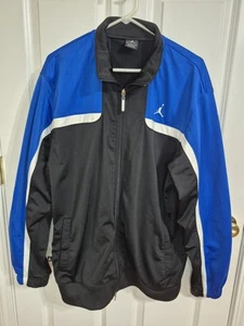 Nike Air Jordan Mens Size XL Full Zip Jumpman Jacket Polyester Blue Black White - Picture 1 of 11