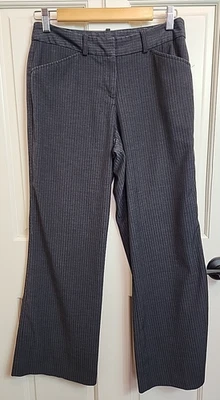 Pantalones de vestir Worthington gris carbón a rayas para mujer 6P 29x28,5 elásticos 82-35498 Foto 1 de 4