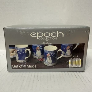 Colección Época Navidad por Noritake Juego de 4 Tazas Mr. Snowman E115 - Imagen 1 de 3