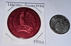 Italian American Marching Club / Pinocchio 100th / 1984 Mardi Gras Doubloon #183 - Bild 1 von 3