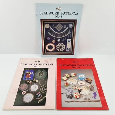 OLAF Beadwork Patterns x3 Vintage Paperback Books Numbers 1, 2 & 6 - image 1 of 4