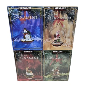 NEW Kirkland Signature Glass Ball Ornament Christmas Holiday 4 Pack Discontinued - Picture 1 of 4