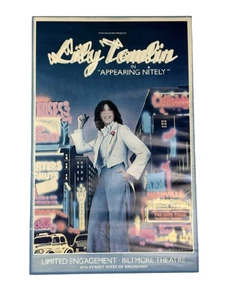 Vtg 1977 Lily Tomlin Broadway NY Biltmore Theatre Ron Lieberman Window Poster - Picture 1 of 11