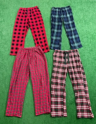 Lote de 4 Pantalones Pijamas Cordón Cintura Elástica Hombre Talla Mediana Pijamas a Cuadros Foto 1 de 3