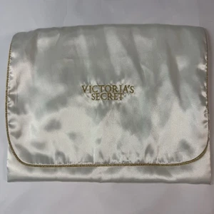 Victoria's Secret Gold Label Satin-Dessous-Tasche bestickt Logo 9 x 12 Vintage  - Bild 1 von 5