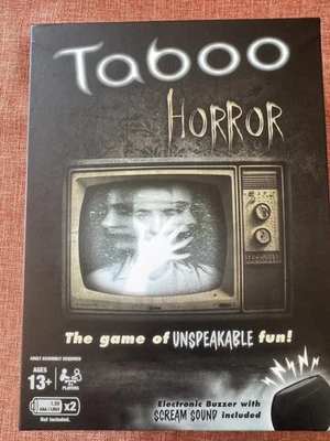 Taboo Horror Game of Unspeakable Fun Scream Buzzer Hasbro 450 Cards 2024 - Image 1 of 3