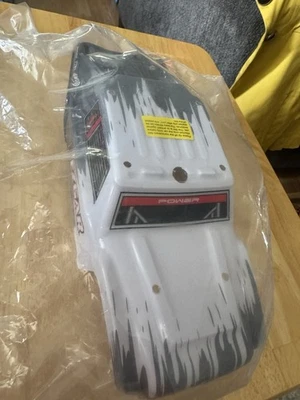 Bezgar Body ONLY White Black Red 1/16 Scale Laegendary Amazon RC Truck Basher - Image 1 of 4