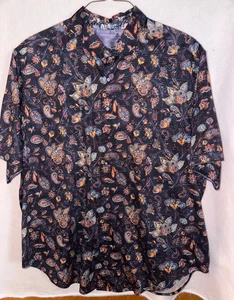 Herrenhemd Robert Graham 2XL blau mit Paisleymuster SS - Bild 1 von 5