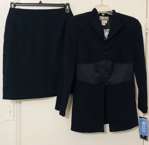 Sheri Martin New York Damen Rock Anzug – dunkelblau – Größe 8 – neu mit Etikett Y2K - Bild 1 von 24