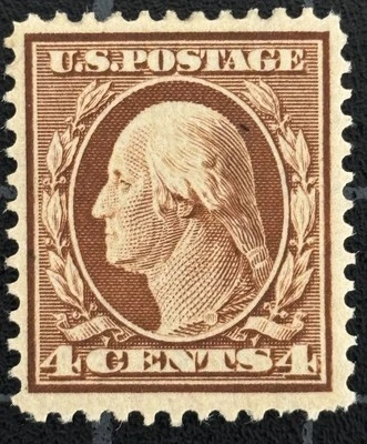 US Stamps - SC#334 - MOG HR  - Washington - Perforation 12 - DLWM - SCV = $35.00 - Image 1 of 2