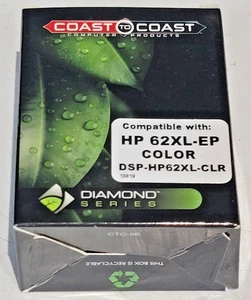 (1) COAST TO COAST, HP62XL-EP, DSP-HP62XL-CLR, KOMPATYBILNY WKŁAD KOLOROWY, NOWY - Zdjęcie 1 z 14