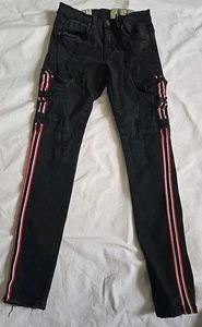 Industrial Indigo Jeans Mens Masonry Denim Workwear Black Measures 30x32 - Picture 1 of 11