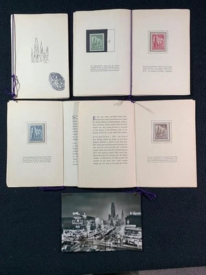 GEMANY BERLIN - Scott 9NB8-11, Mi 106-109 MNH & Mi 106 used IN COMMEM BOOKLET - Image 1 of 2