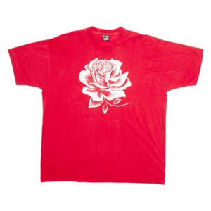 Camiseta roja 2XL Fruit of the Loom Flower para hombre - Imagen 1 de 6