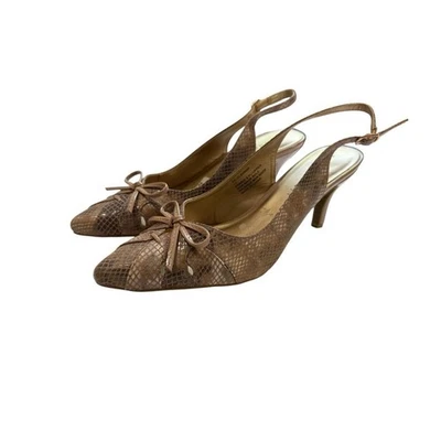 Tacones Karen Scott para mujer 11 M estampado de serpiente con lazo en punta Stiletto Glam Foto 1 de 4