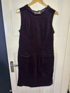 Laura Ashley Purple Velvet Midi Dress Size 10 Autumn Layering Whimsy Fall Goth - Picture 1 of 6